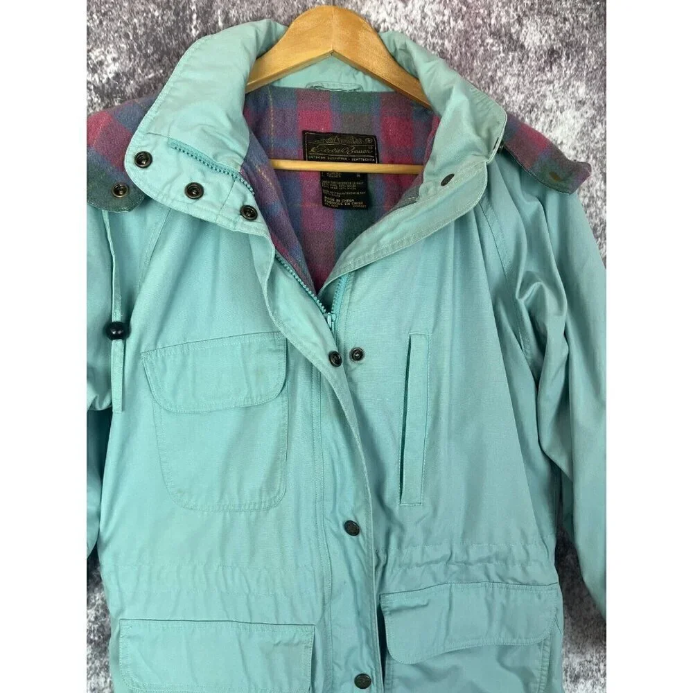 Vintage‎ Eddie Bauer Jacket Womens M Wool Lined Mountain Parka Barn Chore Ski